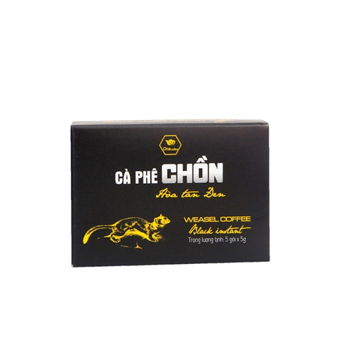 CÀ PHÊ CHỒN HÒA TAN ĐEN 5 GÓI - 5GR