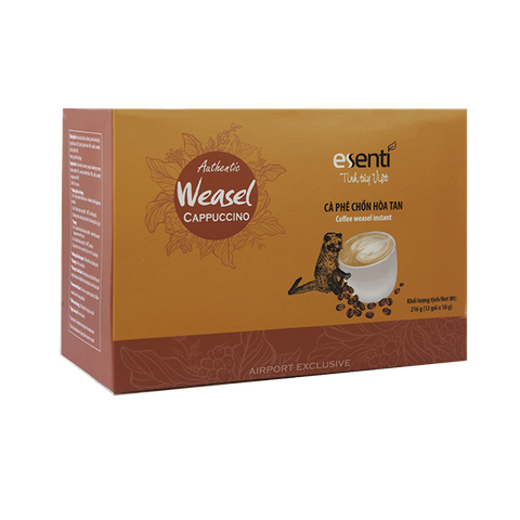 Authentic Weasel Coffee Capuchino - 12 gói x 18gr