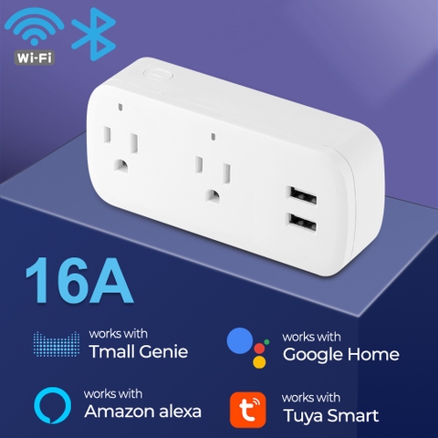 Phích cắm thông minh SMATRUL SRL-39 Tuya kết nối wifi có cổng USB 16A