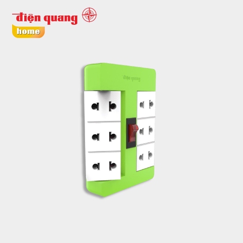 Ổ cắm Xoay 90° Điện Quang ĐQ ESK RT 6 ( 6 lỗ, nhiều màu )