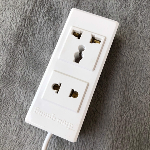 Ổ cắm Điện Quang ĐQ 001A-02 ( 2 lỗ )
