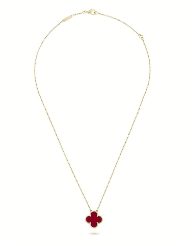 Dây chuyền VAN CLEEF & ARPELS Vintage Alhambra gold and carnelian pendant 18K GOLD