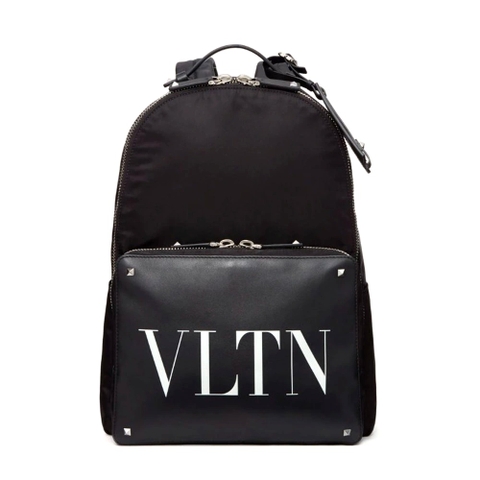 BALO Valentino Nylon Vltn Backpack with Leather Front Pocket