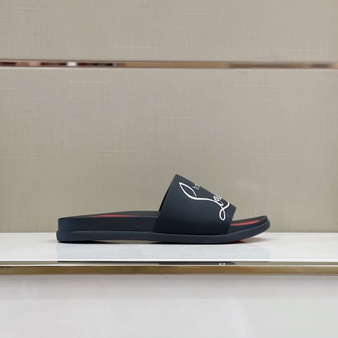 DÉP CHRISTIAN LOUBOUTIN WHITE LOGO SANDAL AAA