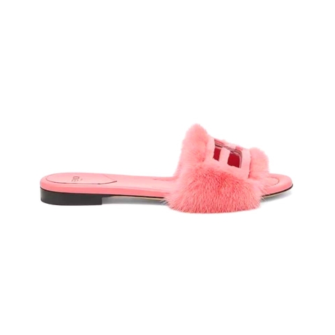 DÉP Fendi Women Baguette Pink Mink Slides