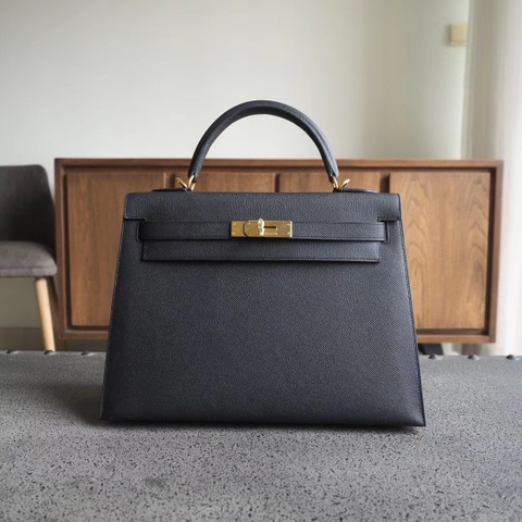 TÚI HERMES Kelly 35CM  gold hardware black epsom leather