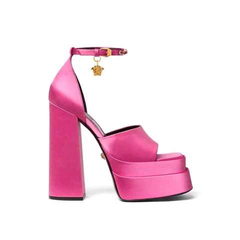 GIÀY Versace Women Aevitas Pointy Platform Boots-Black