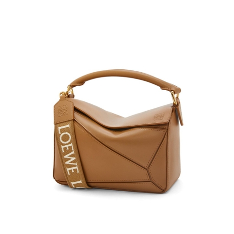 Túi LOEWE Small Puzzle bag in satin calfskin Oak