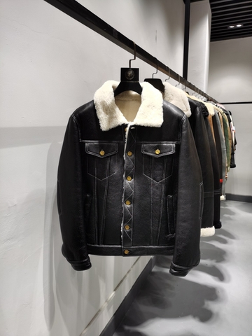 ÁO LOUIS VUITTON LEATHER JACKET LÓT LÔNG