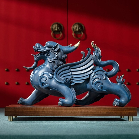 Bức nghê tài lộc để bàn phong thủy