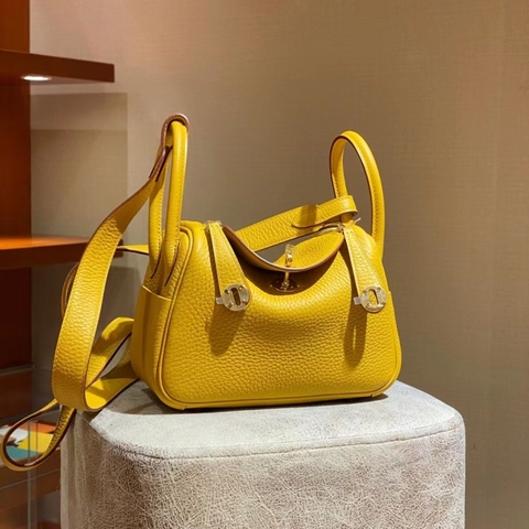 TÚI HERMES Mini Amber Togo Leather Handmade khâu tay 18CM(giá liên hệ)