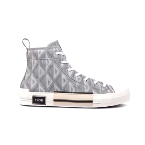 GIÀY DIOR Unisex B23 High-Top Sneaker Dior Gray CD Diamond Canvas