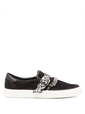 GIÀY AMIRI Bandana and chain-embellished slip-on trainers