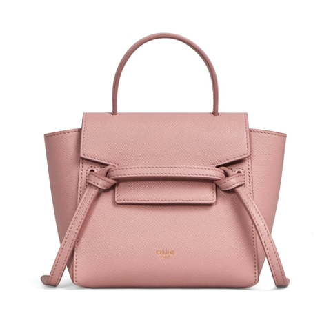 TÚI Celine Women Pico Belt Bag in Grained Calfskin Vintage-Pink