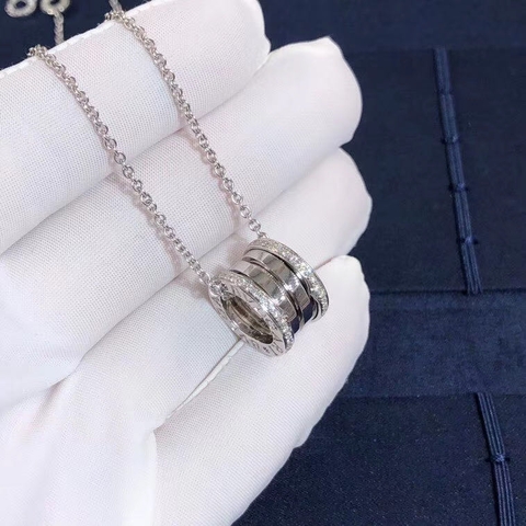 DÂY CHUYỀN VÀNG TRẮNG BVLGARI B.Zero1 Rock 18kt Necklace Pavé Diamonds