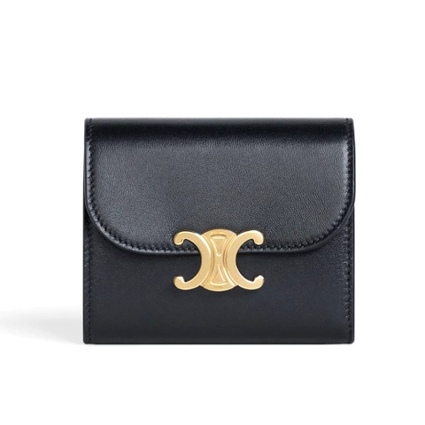 Ví Celine Women Small Flap Wallet in Shiny Smooth Lambskin-Black