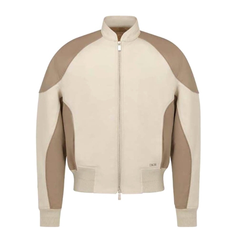 ÁO Dior Men Bomber Jacket Gray Cotton Canvas