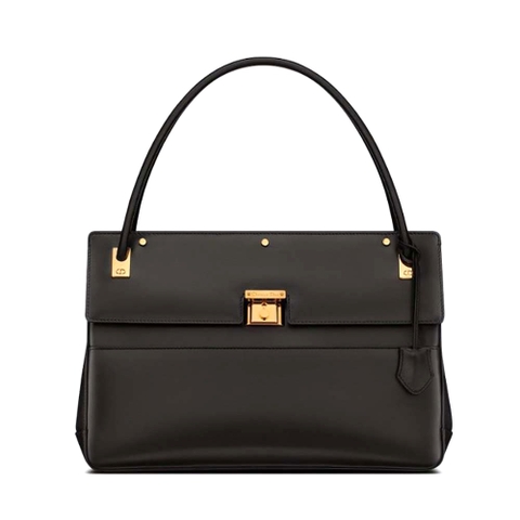 TÚI Dior Women Parisienne Bag Black Smooth Calfskin