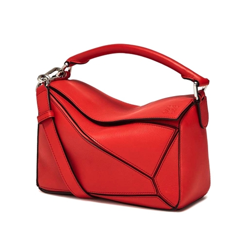 Túi Loewe Women Puzzle Small Bag in Classic Calf Leather-Red