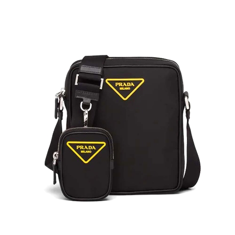 TÚI Prada Men Nylon Cross-Body Bag-Black/Yellow