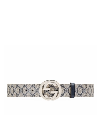 DÂY LƯNG GUCCI  GG Supreme Belt khóa trắng