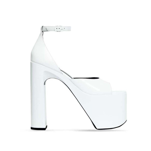 GIÀY Balenciaga Women Camden 160mm Sandal in Optic White