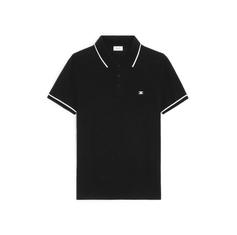 ÁO CELINE LOGO POLO SHIRT BLACK