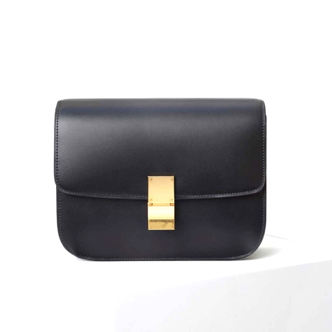 TÚI Celine Medium Classic Bag in Box Calfskin Leather-Black