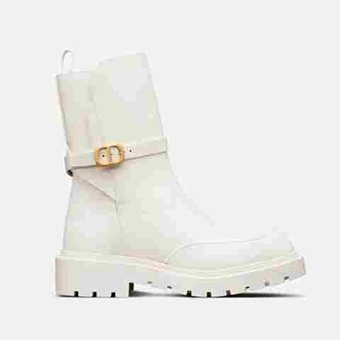 GIÀY Dior Women C’est Dior Heeled Ankle Boot Black Patent Calfskin