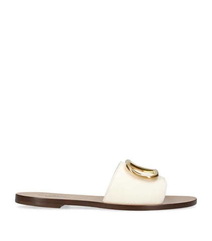 GIÀY VALENTINO GARAVANI  Leather Vlogo Slides