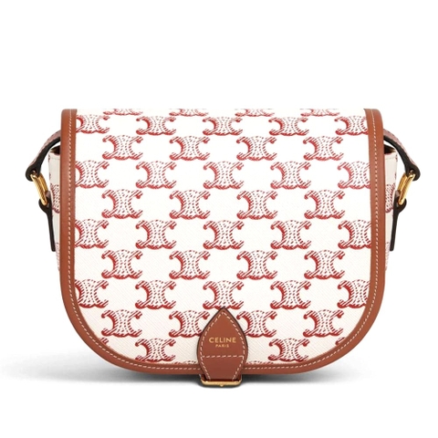 TÚI Celine Women Medium Folco Bag in Triomphe Canvas and Calfskin