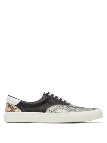 GIÀY AMIRI  Python-effect leather trainers