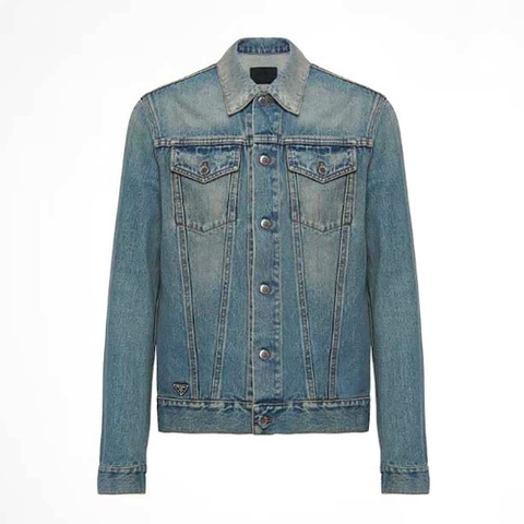 ÁO Prada Men Denim Blouson Jacket