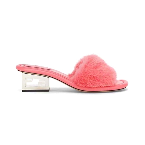 GUỐC Fendi Women Baguette Pink Mink Slides