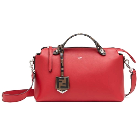 TÚI FENDI Women By the Way Regular Leather Boston Bag-Red