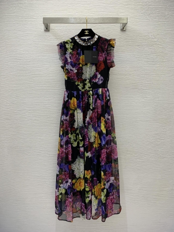 VÁY DOLCE & GABBANA Flower Party Long Dress High Classy