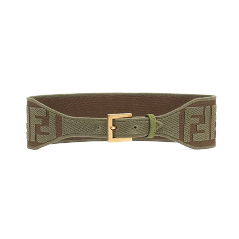 DÂY LƯNG Fendi Women Canvas High Waist Belt 6 cm-Green