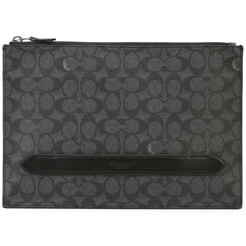 VÍ COACH LOGO ZIPPED LEATHER POUCH