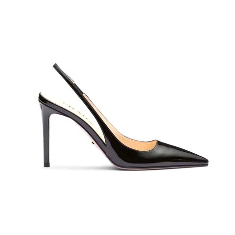 GIÀY Prada Women Patent Leather Slingbacks-Black