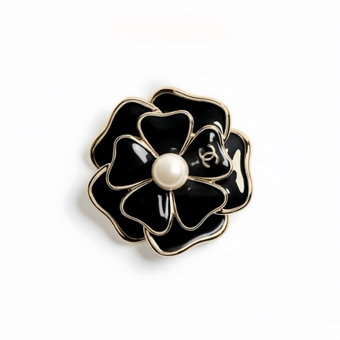 TRÂM CÀI CHANEL 25B NƠ VÀNG ĐEN ORNAMENT