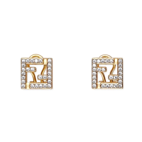 Bông tai Fendi Women FF Earrings Gold-Colored