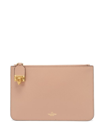 TÚI VALENTINO GARAVANI Rockstud flip-clasp leather pouch