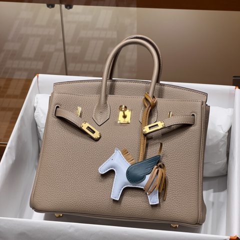 Túi Hermes Birkin Togo Gris Tourterellel 25CM Handmade khâu tay(Giá liên hệ)