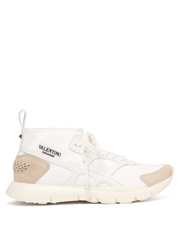 GIÀY VALENTINO  Sound High knitted trainers