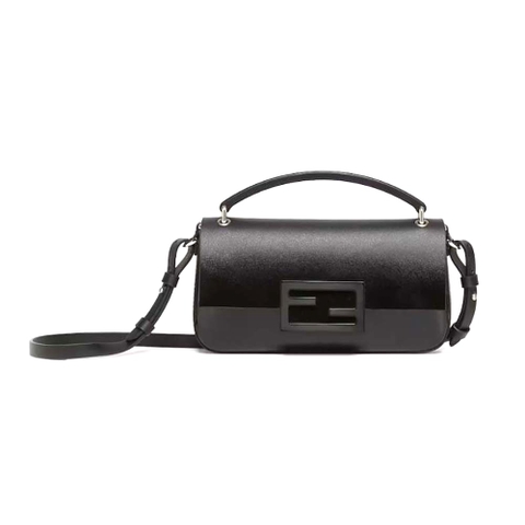 TÚI Fendi Women Baguette Phone Pouch Black Patent Leather Pouch