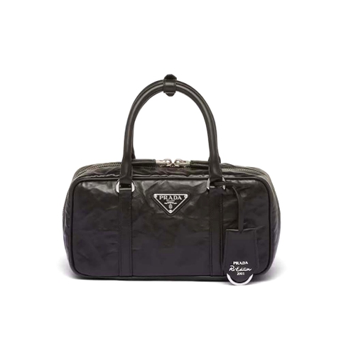 TÚI Prada Women Small Antique Nappa Leather Top Handle Bag-Black