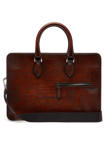 CẶP CÔNG SỞ BERLUTI  Un Jour Scritto mini leather briefcase