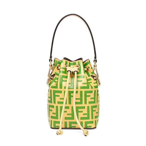 TÚI Fendi Women Mon Tresor Beige Leather Mini Bag