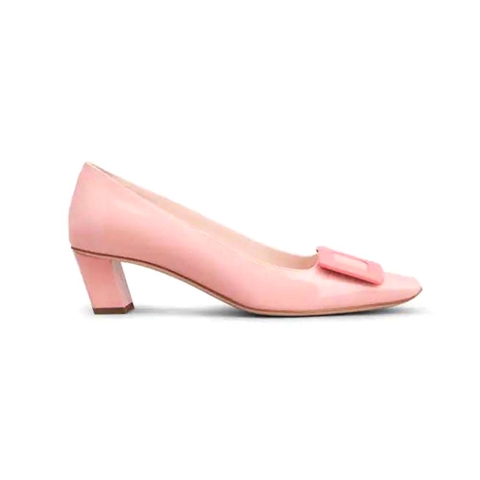 GIÀY Roger Vivier Women Patent Leather Belle Vivier Pumps-Pink