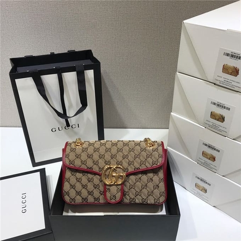 TÚI Gucci GG marmont small shoulder bag red Top Quality